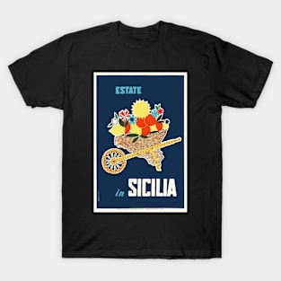 Estate in Sicilia, Travel Poster T-Shirt